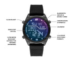 Skechers Men's Keats Digital Chronograph Watch, Color: Black Iridescent (Model: SR5142)
