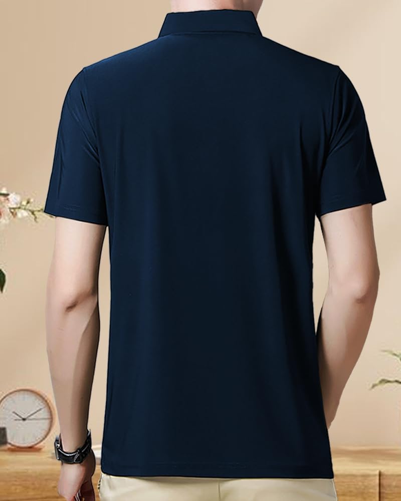 Noble Monk MenS Regular Fit Polo T Shirt |Half Sleeves |Collar Tshirts T Shirt | Casual Tshirt Teal Blue