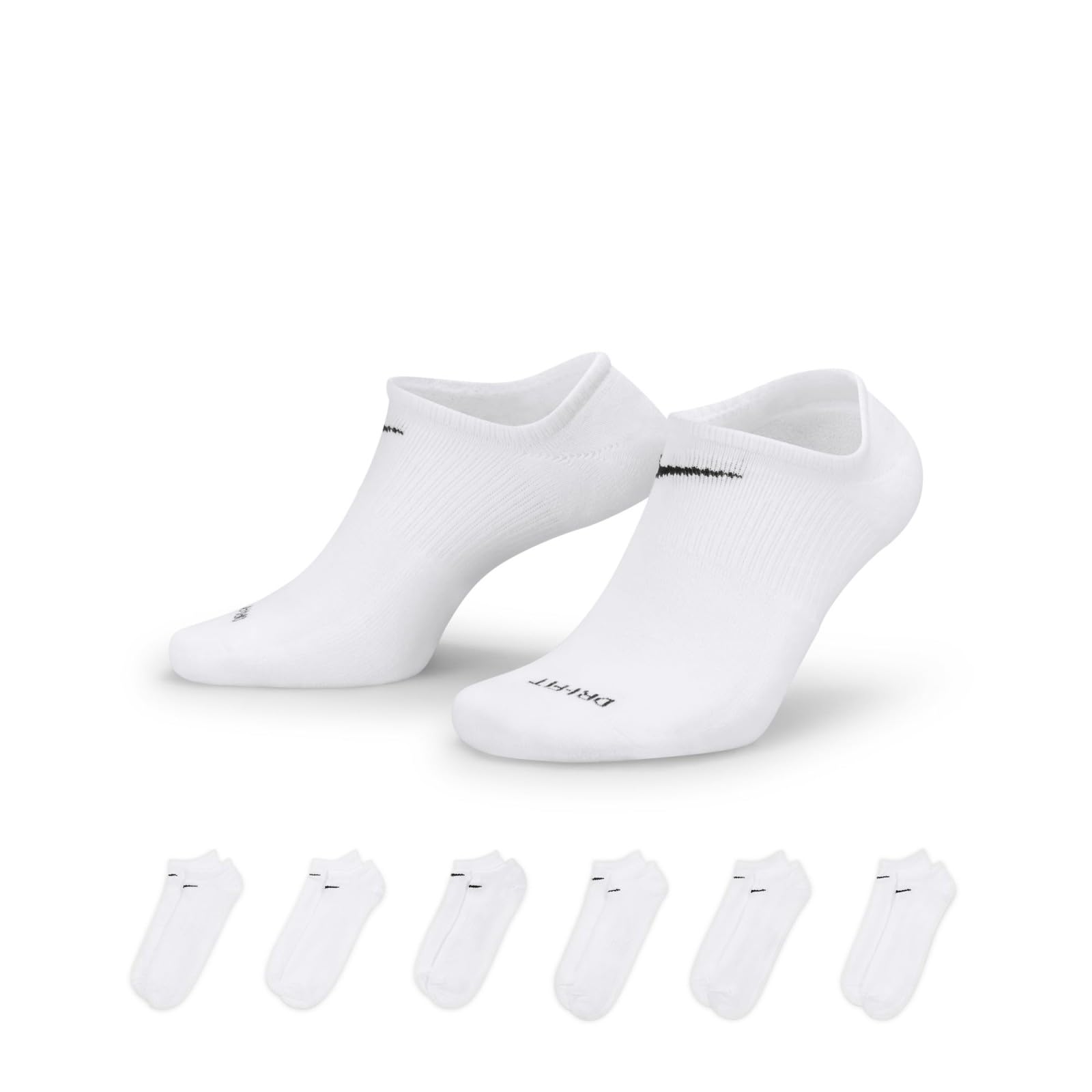 Nike Everyday Lightweight Training No Show Socks 6 Pairs Men Athletic Socks