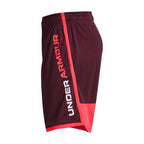 Under Armour Boys' Stunt 3.0 Shorts, (602) Dark Maroon/Beta/White, X-Large