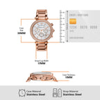 Michael Kors Parker Chronograph Rose Gold-Tone Stainless Steel Women's Watch (Model: MK5491)