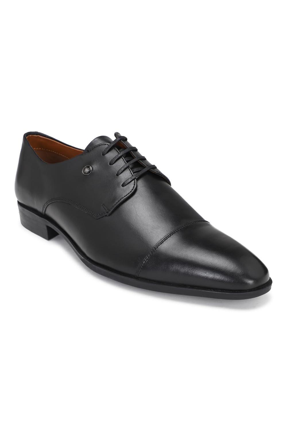 Louis Philippe MenS Black Leather Oxford Shoes, 10
