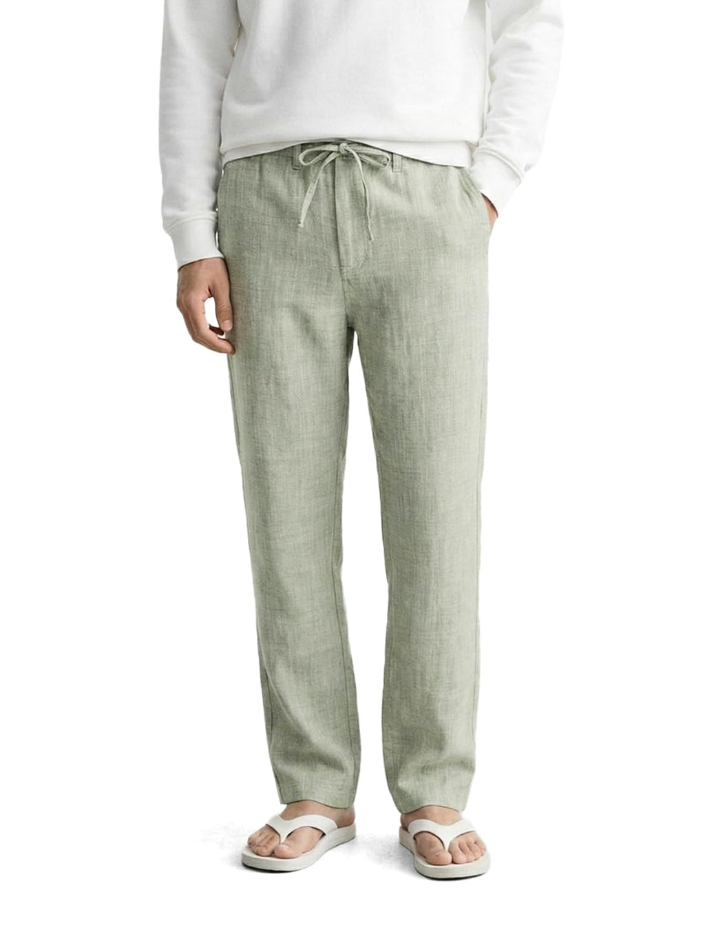 The Indian Garage Co Mens Relaxed Fit Mid-Rise Trousers Sweater