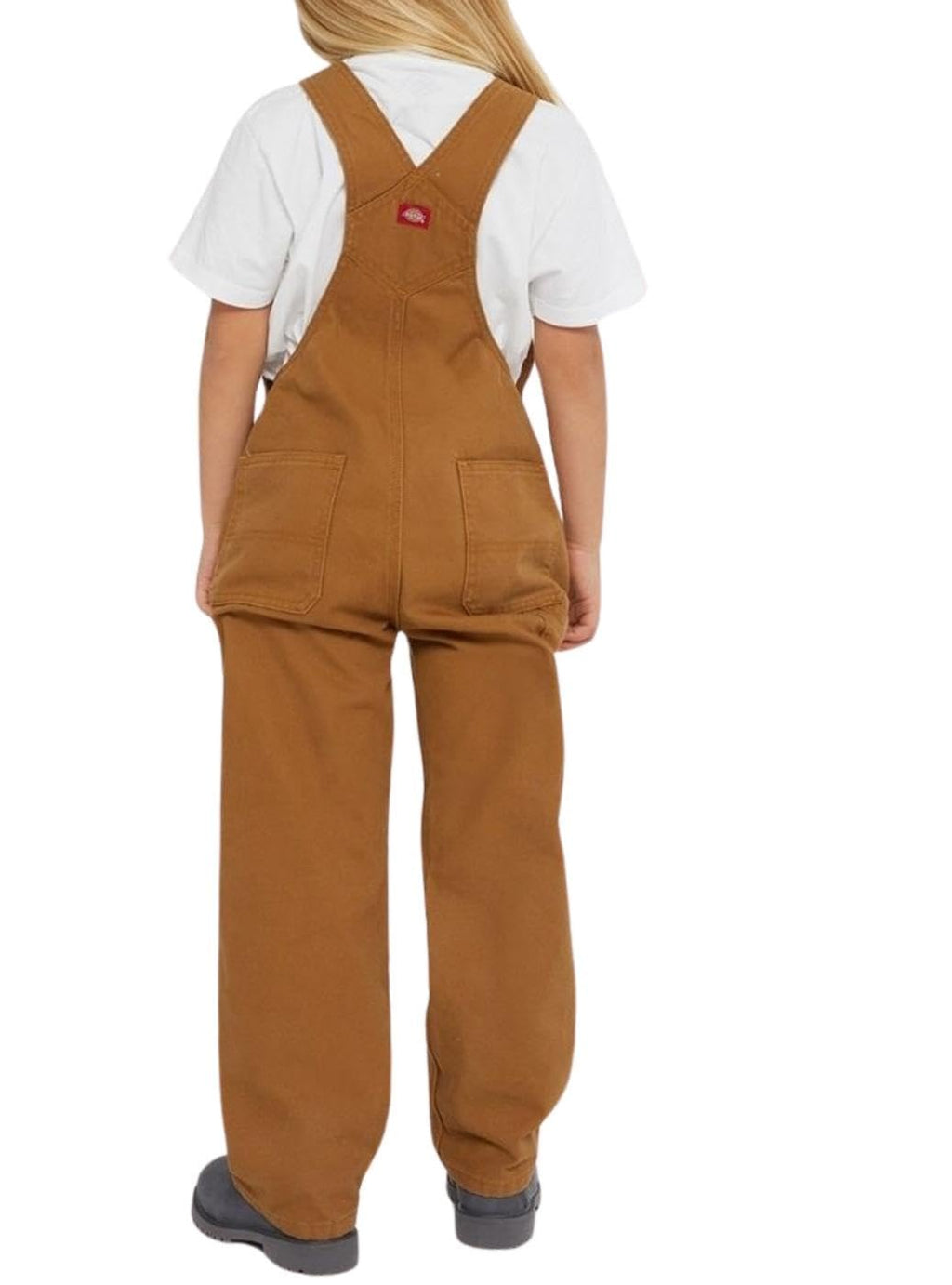 Dickies Big Boys' Duck Bib Overall, Brown Duck, Large (14/16)