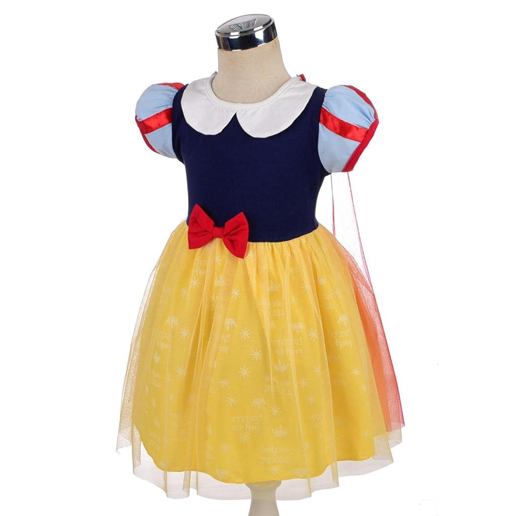 Dressy Daisy Princess Dress Up Clothes Halloween Fancy Party Tulle Skirt Summer Outfit with Cape & Hair Hoop for Toddler Girls S