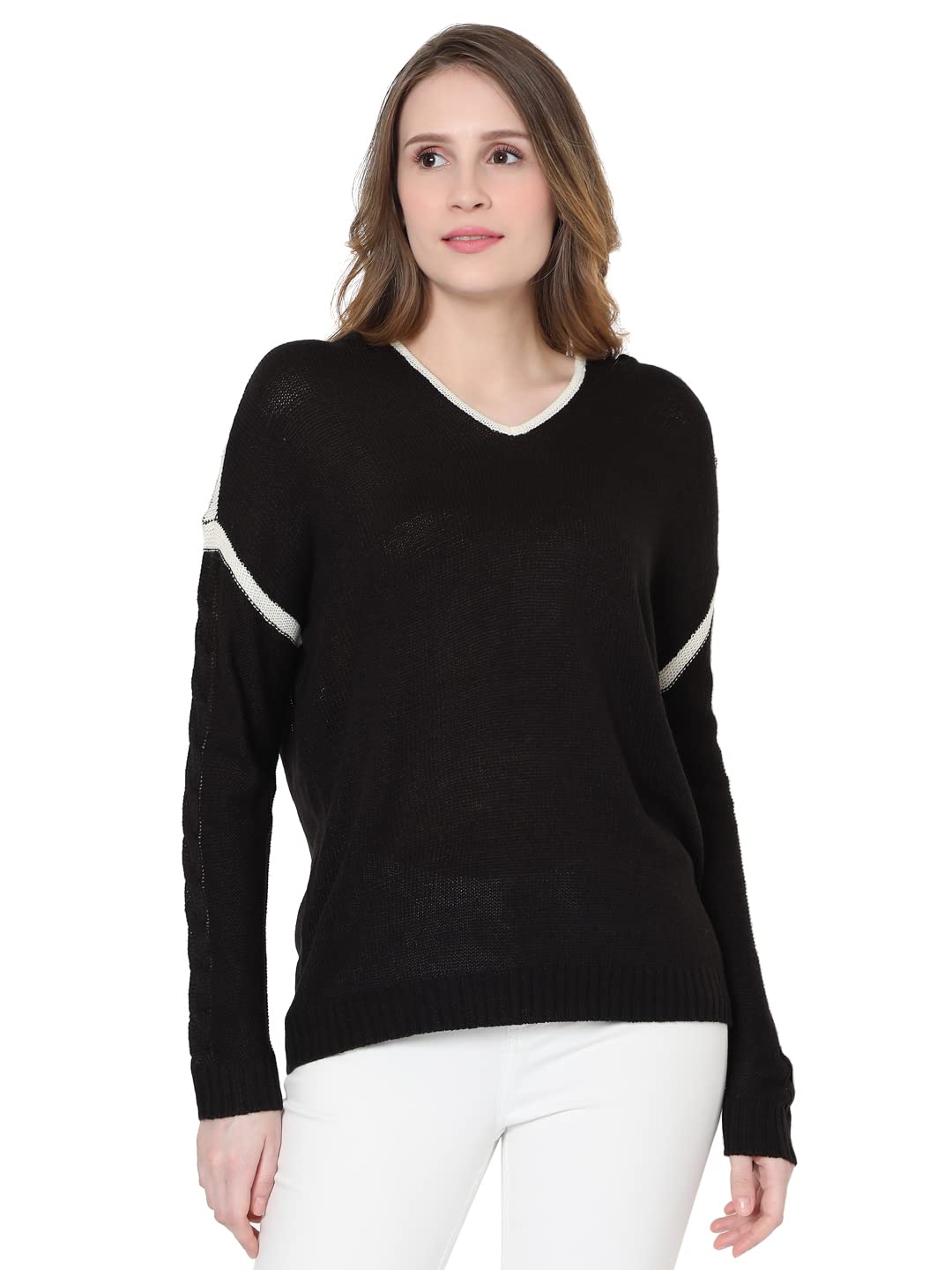 Vero Moda WomenS Casual Acrylic Sweater (1248127_Black_Xs)