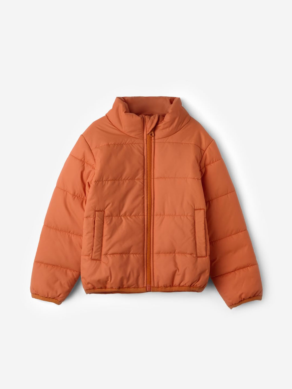 The Souled Store Solids: Pastel Orange Girls Puffer Jackets Girls Puffer Jacket Kids Quilted Winter Coat Padded For ChildrenS I