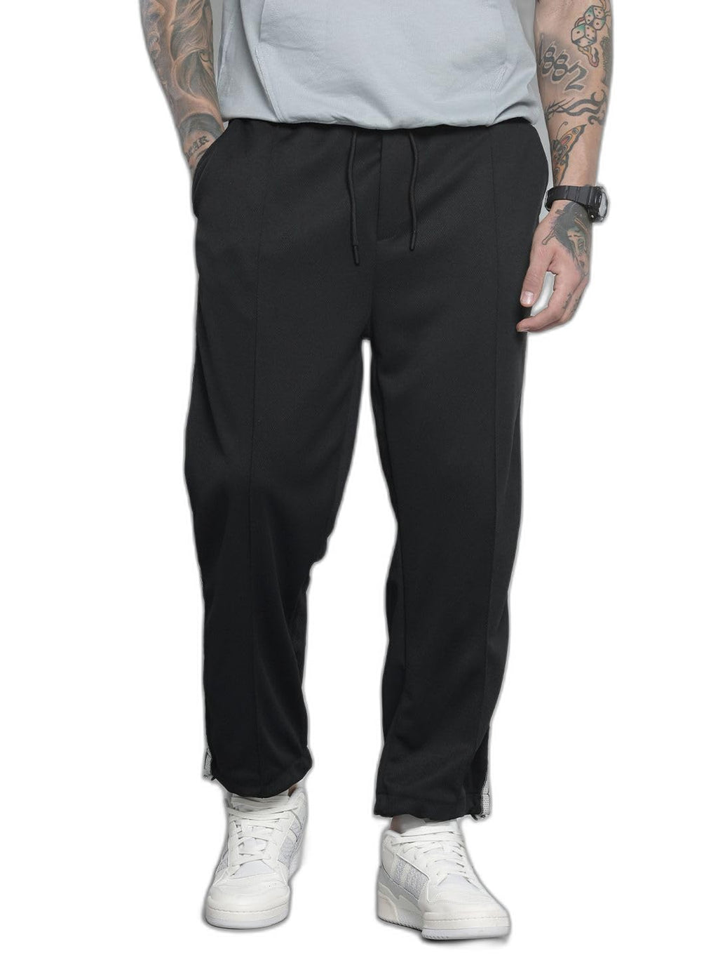The Indian Garage Co Mens Relaxed Fit Printed Wide Leg Sweater