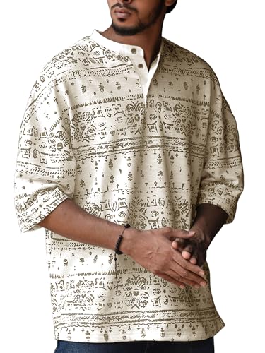 Noble Monk Men Printed Round Neck Cotton Blend T-Shirt | Printed Tshirt For Mens