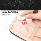 CUBETASTIC Makeup Bag, Travel Cosmetic Bag for Women Portable Cute Make Up Organizer Pouch with Makeup Brush Compartment, Two Op