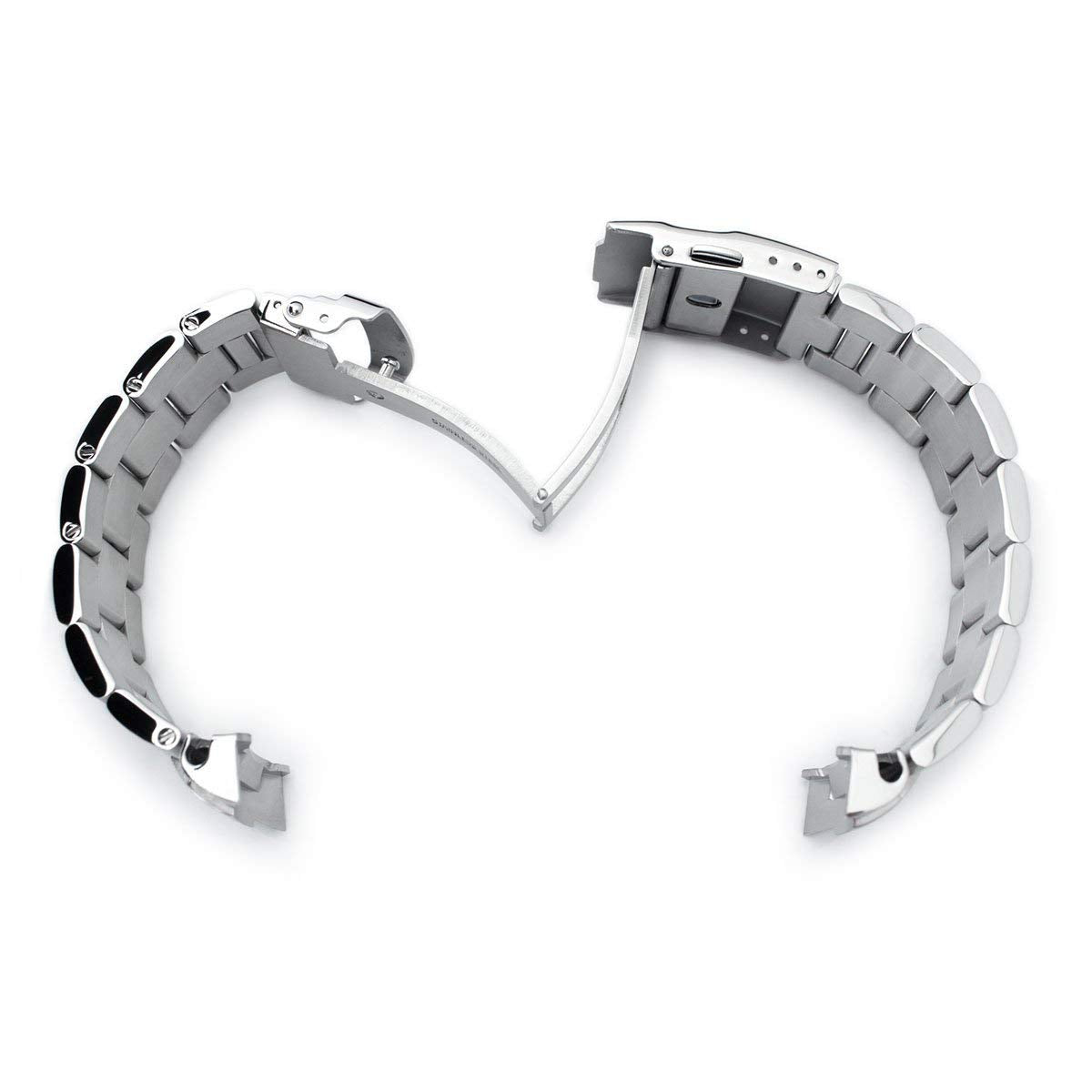 MiLTAT Watch Band for Seiko SKX007 SKX009 7002, Super-O 22mm Tapered to 20mm Clasp