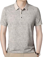 Toplot T Shirt For Men || Men Casual T-Shirt || Regular Fit || Printed Polo (Printed-Polo-5218-Grey-L)