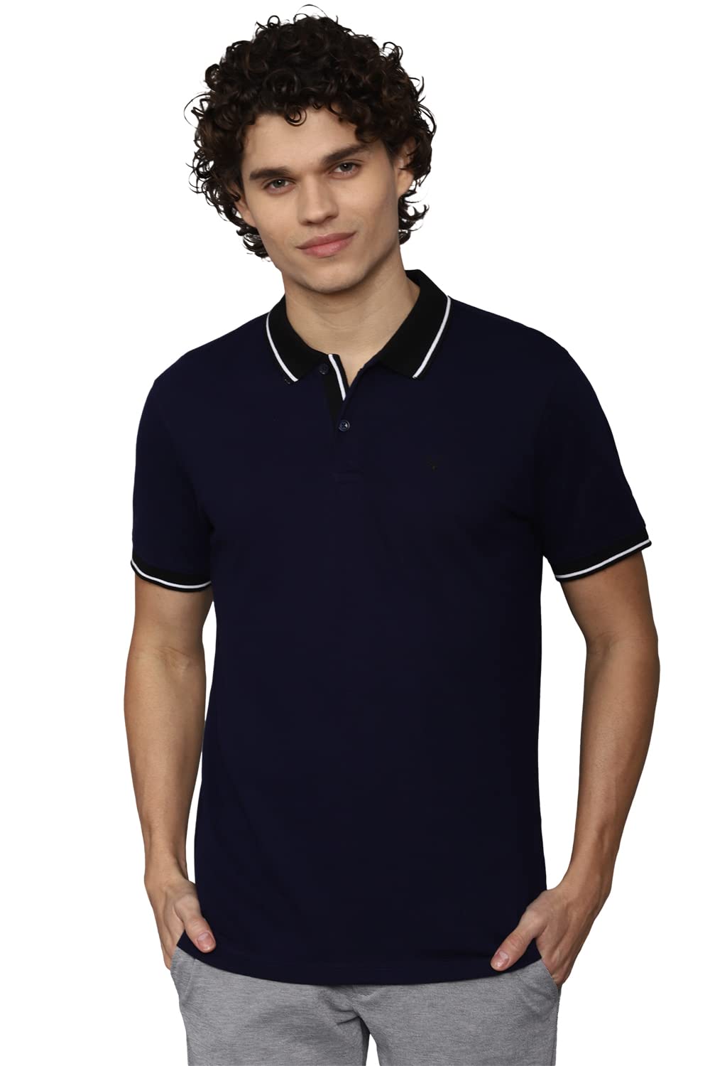 Allen Solly Men Regular Fit Printed Polo Neck Polo Shirt