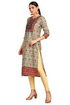 Soch Womens Green Ethnic Motifs Print Muslin Blend Kurta