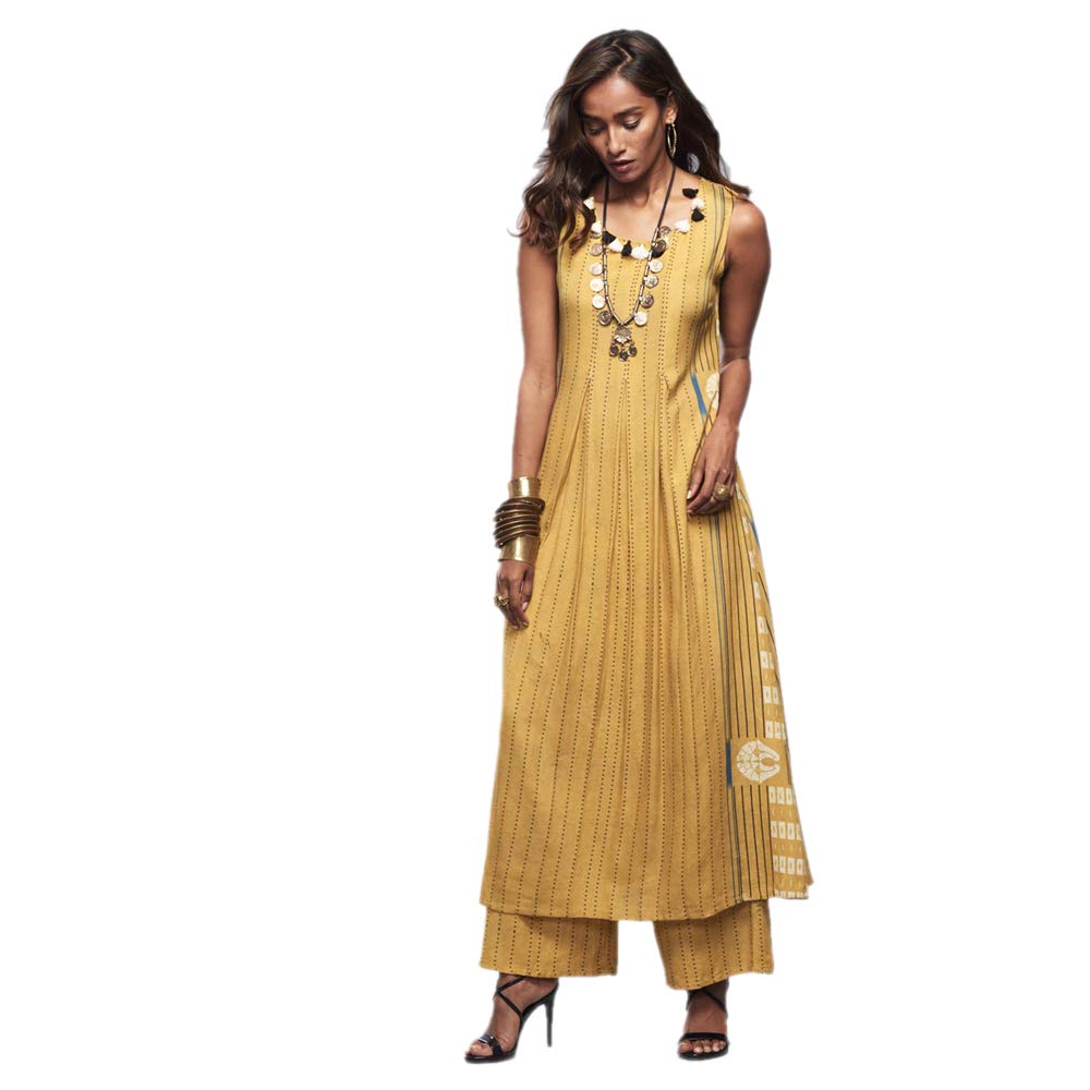 W For Woman Women'S Kurta (18Fe17517-51241_Yellow_10