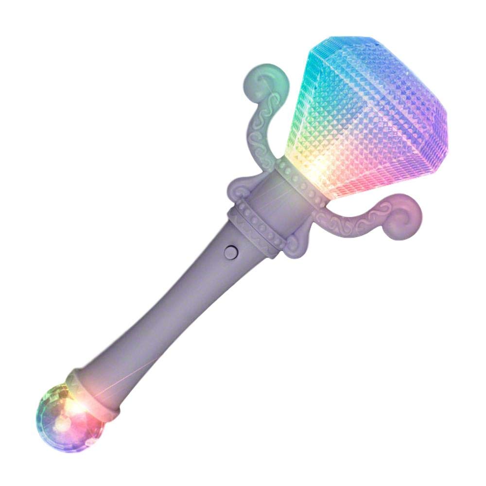 Color Changing Diamond Jewel Scepter Wand with Projecting Crystal Ball