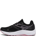Saucony womens Cohesion 14 Road Running Shoe, Black/Pink, 7.5 Wide US