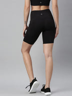 Enamor Athleisure Cycling Shorts for Women with Pockets with Adjustable High Waist and Reflective Graphic Used for Gym Yoga Cycl