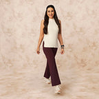 BlissClub Ultimate Flare Pants Lite Regular for Women Upto 54 ft | High Waist Trousers and Formal Pants for Office wear | Comfo