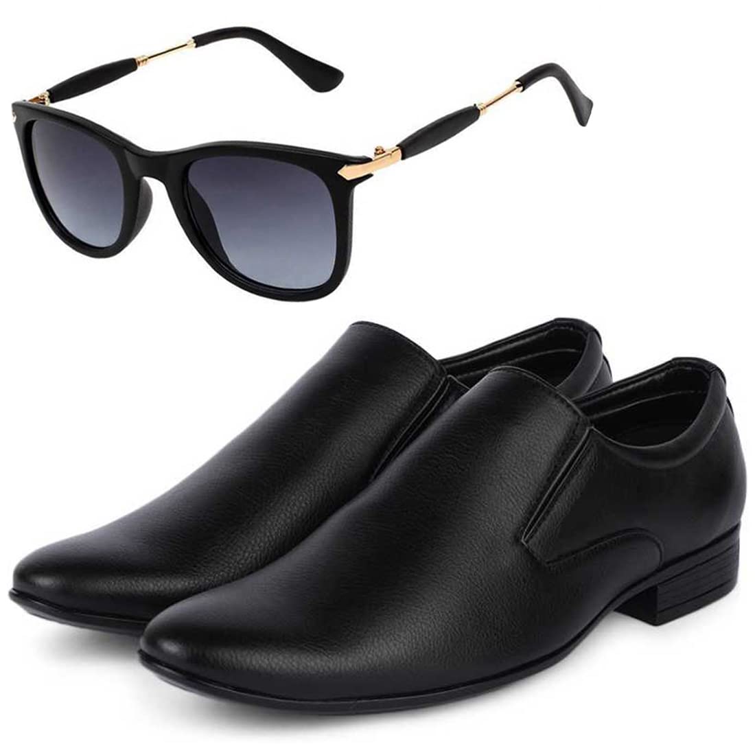Vitoria Stylish Mens Synthetic Leather Formal Shoes with Free Unisex rabber Stick Black Sunglasses/Office Shoes/Suit Shoes/Dres 7