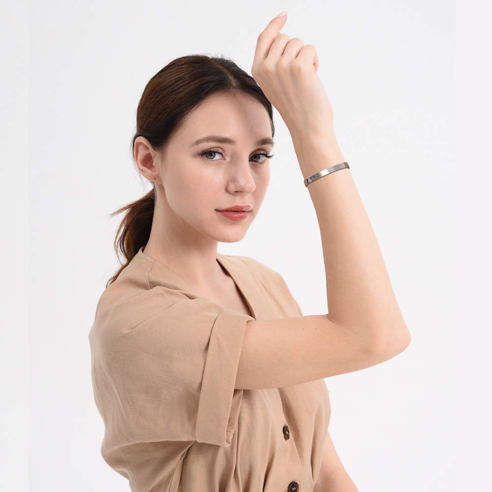 Btysun Bracelets for Women Inspirational Gifts for Teenage Best Friend Bracelets Women Gifts for Christmas Mantra Quotes Engrave