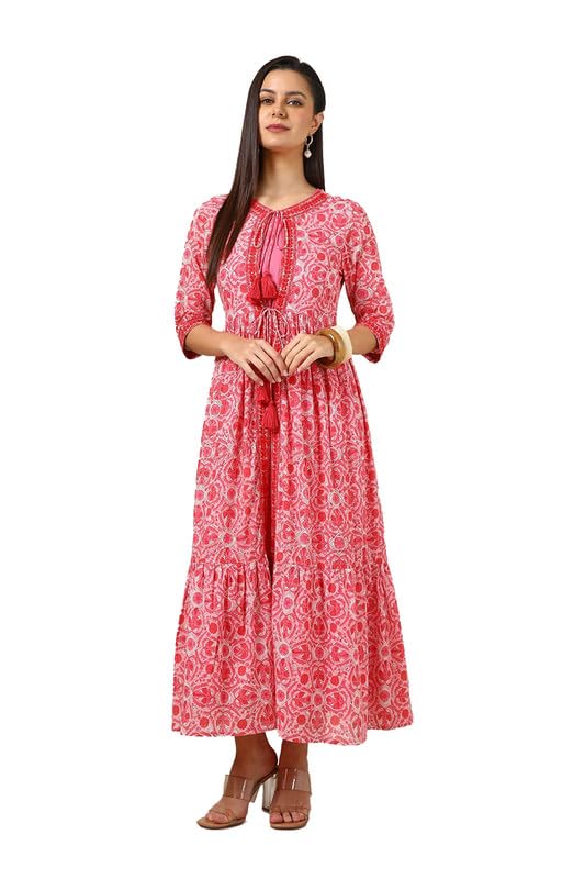 Soch Women Cotton Ethnic Motifs Dress with Sequins Work