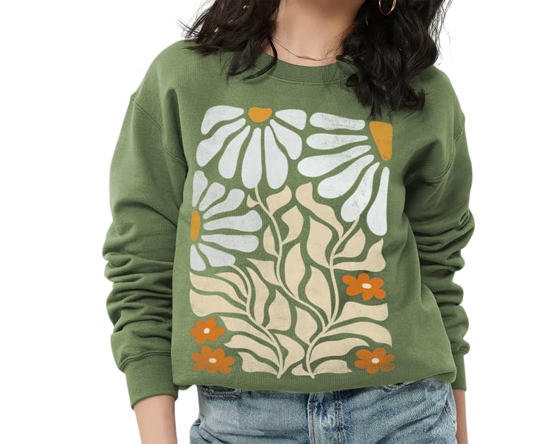 TAGAS Womens Sweatshirt| Jumper Women Winter Wear| Floral Print (Sweatshirt) for Women |Womens Winter wear