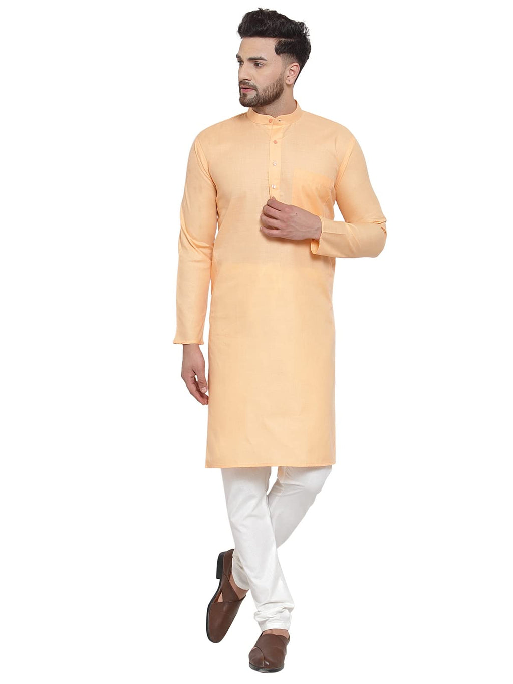 Jompers Mens Cotton Solid Kurta Payjama Set