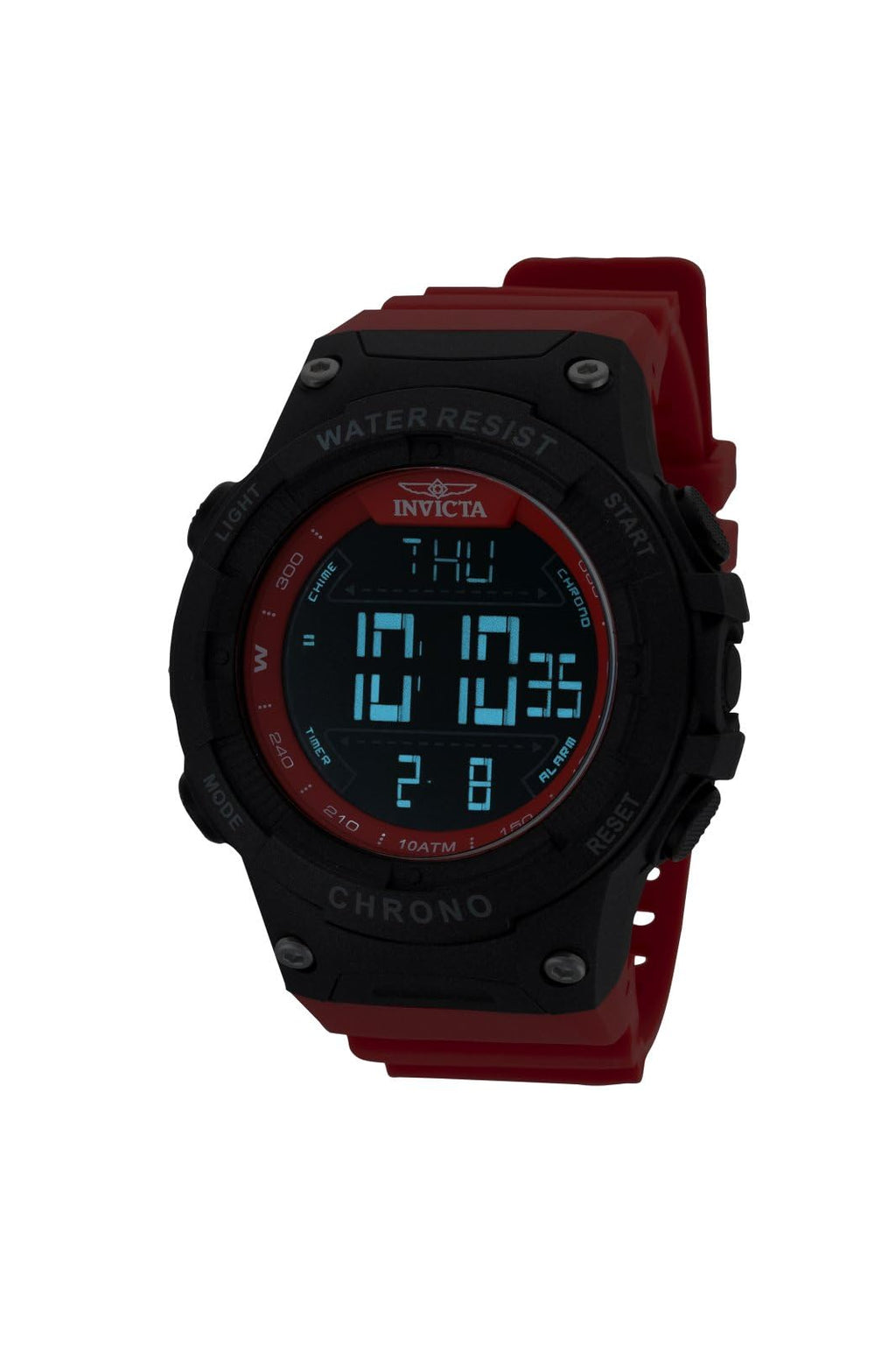 Invicta Racing Men 52mm Plastic Black Black dial Electronic Digital