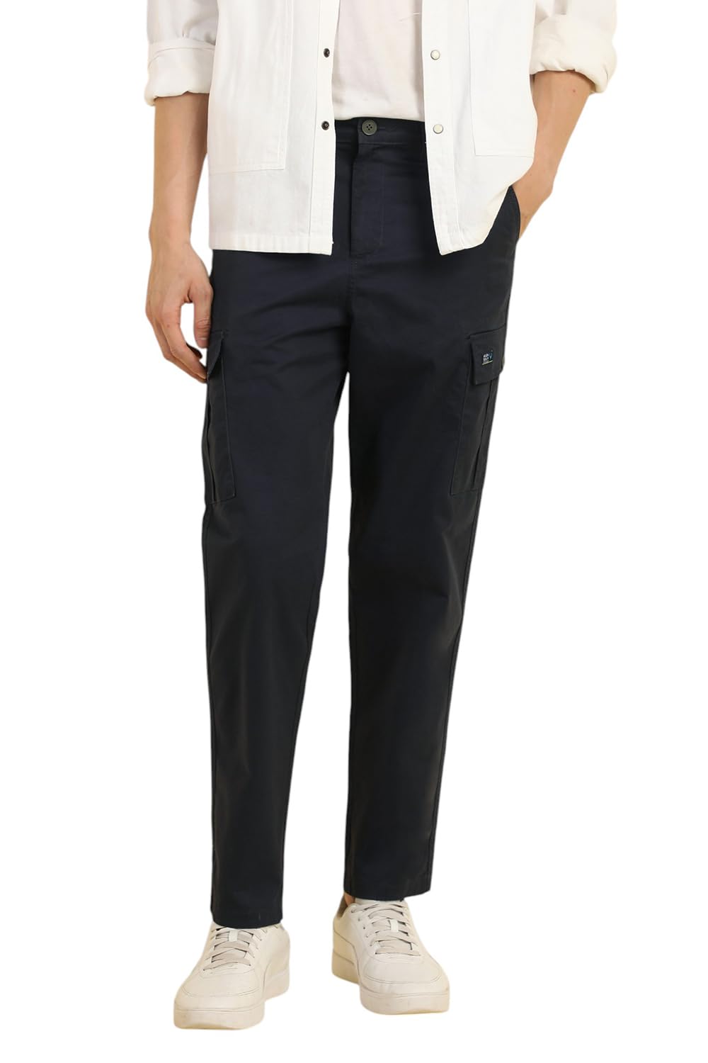 Allen Solly Men Regular Fit Solid Casual Cargo Pants