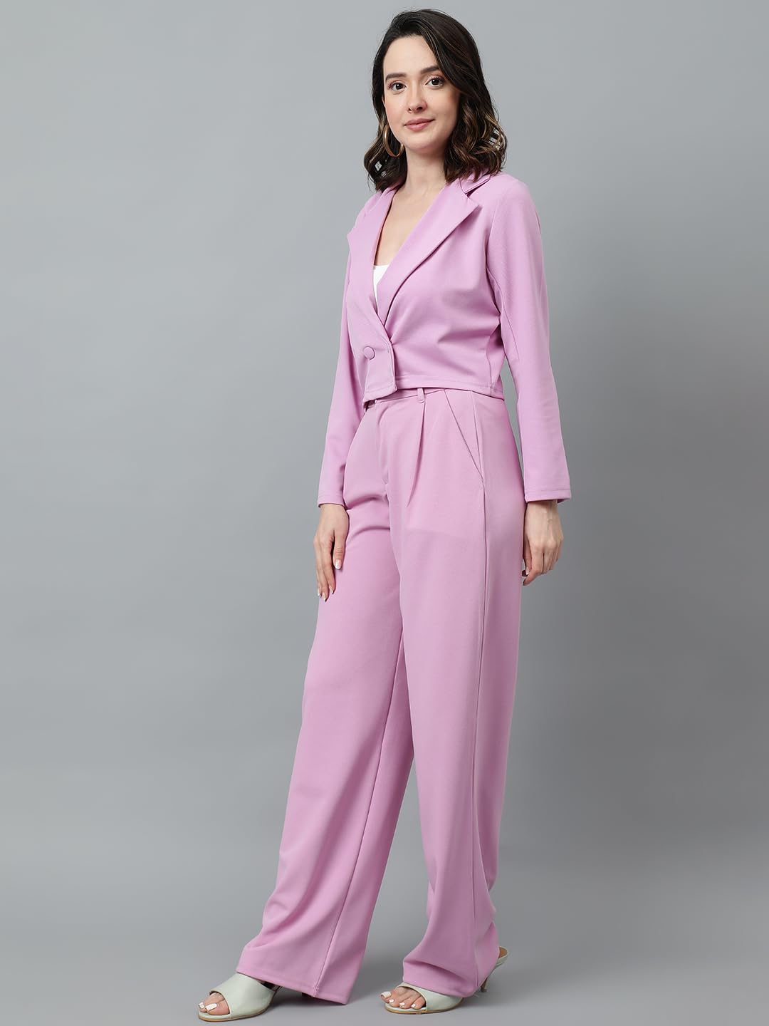 Kotty WomenS Dress Pant With Blazer Co-Ords Set