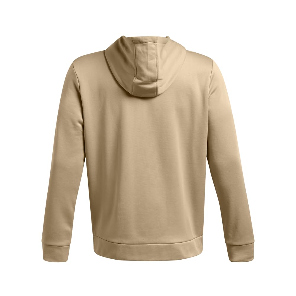 Under Armour Men's ArmourFleece Full Zip Hoodie, (299) City Khaki / / Black, Medium
