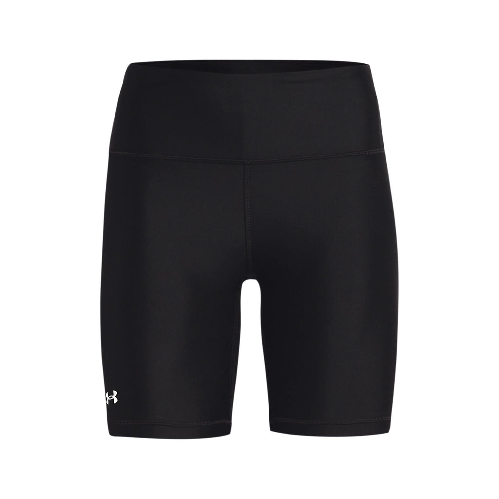 Under Armour Womens HeatGear Armour Bike Shorts , Black (001)/Metallic Silver , Medium