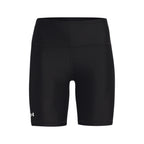 Under Armour Womens HeatGear Armour Bike Shorts , Black (001)/Metallic Silver , Medium