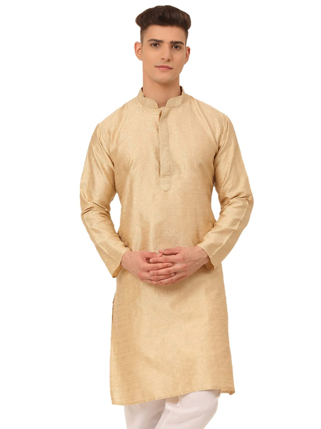 Jompers Mens Collar Embroidered Kurta