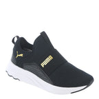 PUMA Women's Softride Sophia Slip On Sneaker Blk/Gld 7.5 Medium US