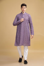 Be Active MenS Traditional Embroidered Lucknowi Design Full Sleeves Kurta || Cotton Kurta For Men || Men Kurta For Wedding || K