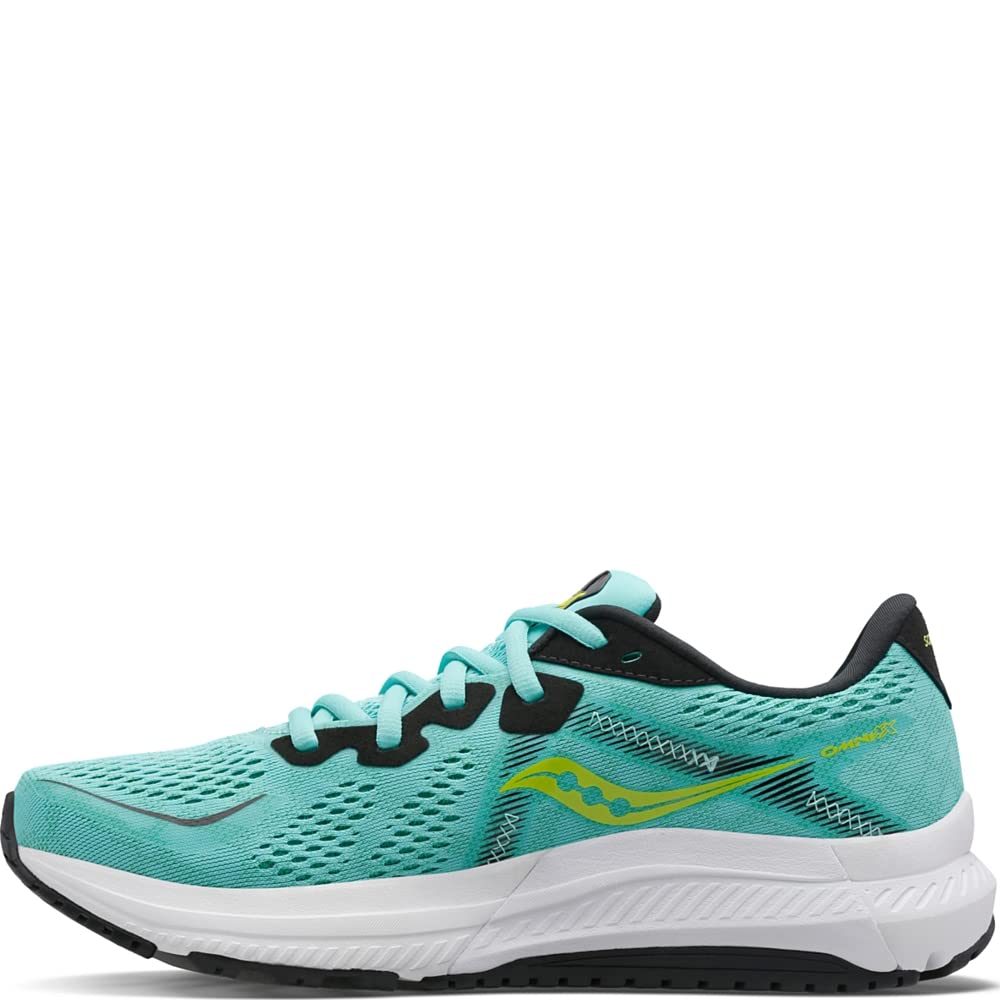 Saucony Women's Omni 20 Running Shoe, Cool Mint/Acid, 10