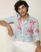 Noble Monk MenS Regular Fit Shirt | Floral Print Spread Collar Casual Shirt For Men