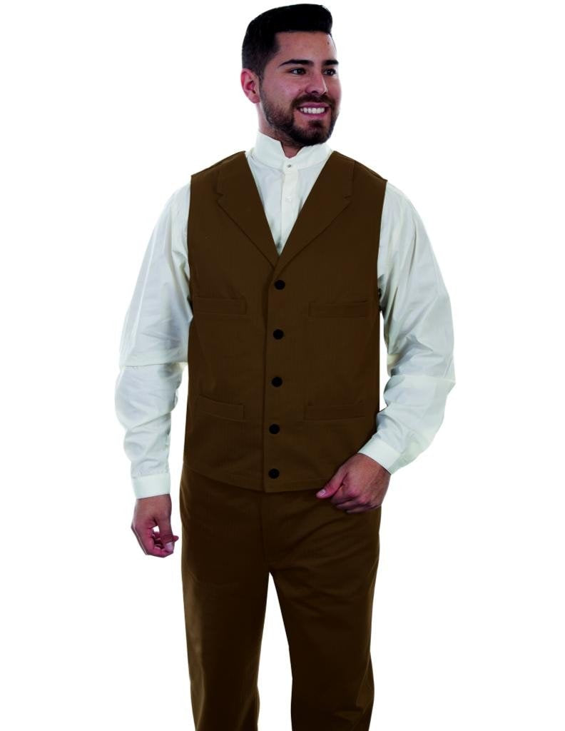 HERRINGBONE UNLINED VEST