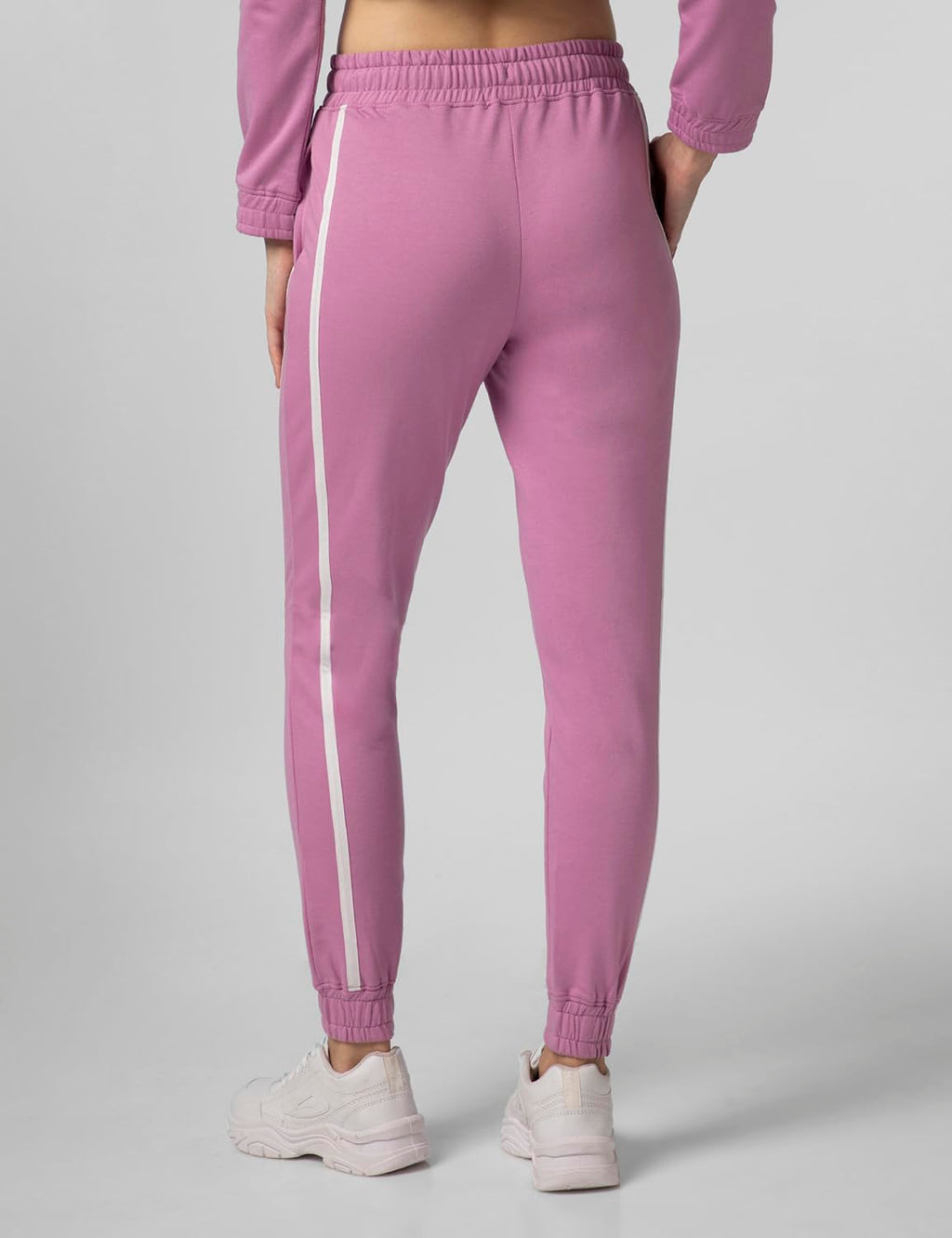 FYLTR Womens Joggers with Side Tape Detailing - Elasticated Waistband | Contrast Drwacord | Elastic Hem