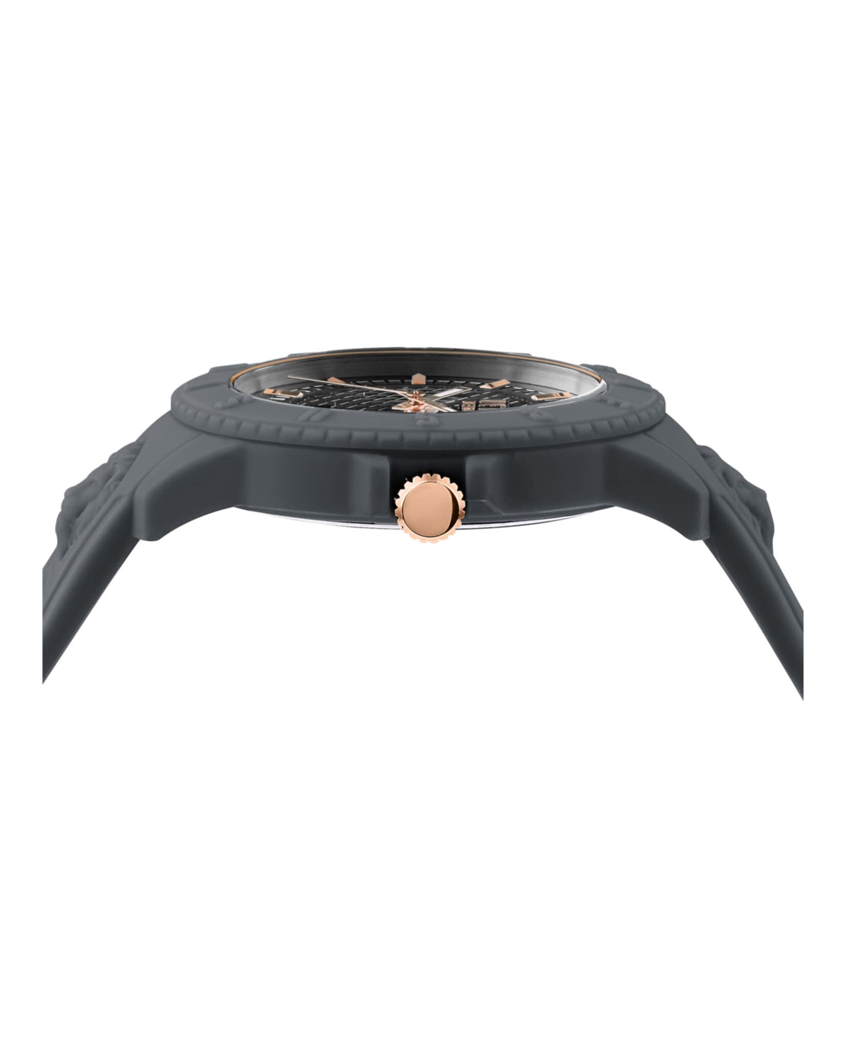 Versus Versace Tokyo R Collection Luxury Mens Watch Timepiece with a Grey Strap Featuring a Grey Case and Grey Dial