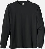 Mens 55 oz 100% Organic cotton classic Long-Sleeve T-Shirt - BLAcK - S(D0102H7Zg3P)