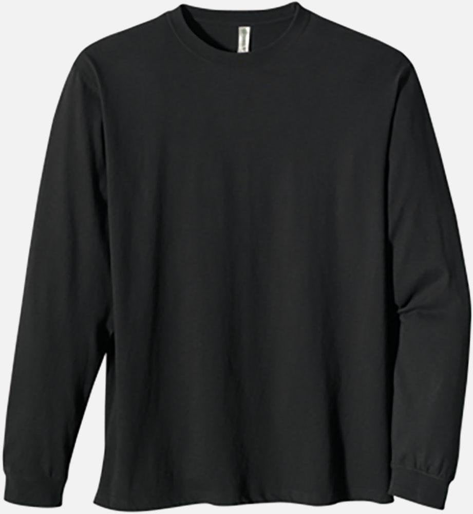 Mens 55 oz 100% Organic cotton classic Long-Sleeve T-Shirt - BLAcK - S(D0102H7ZgF6)