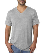 Unisex Triblend V-Neck T-Shirt - BLUE TRIBLEND - S(D0102H7WX8X)