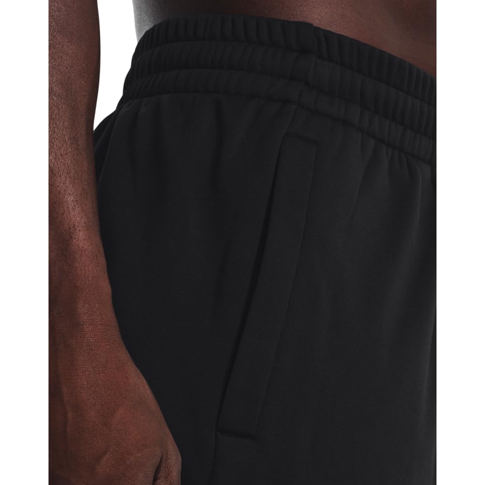 Under Armour Men's Armour Fleece Pants, (001) Black / / White, Large