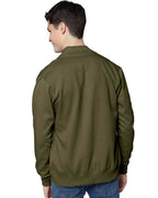 Eyebogler Mens Henley Neck Full Sleeves Regular Fit Solid Jacket