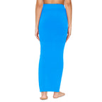 Zivame All Day Seamless Mermaid Saree Shapewear with Removable Drawcord for Women - Turq Blue