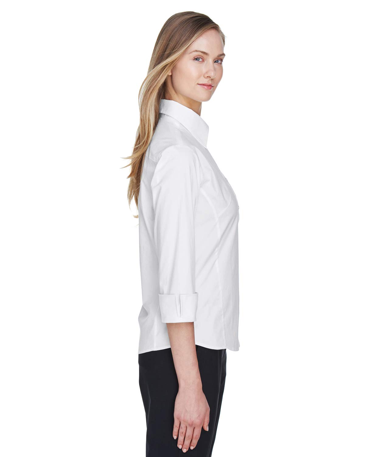 Ladies Perfect Fit34-Sleeve Stretch Poplin Blouse - LIME - S(D0102H7YEQX)