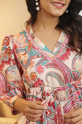 Greciilooks WomenS Rayon Casual Knee-Length Western Dress
